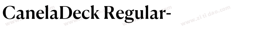 CanelaDeck Regular字体转换